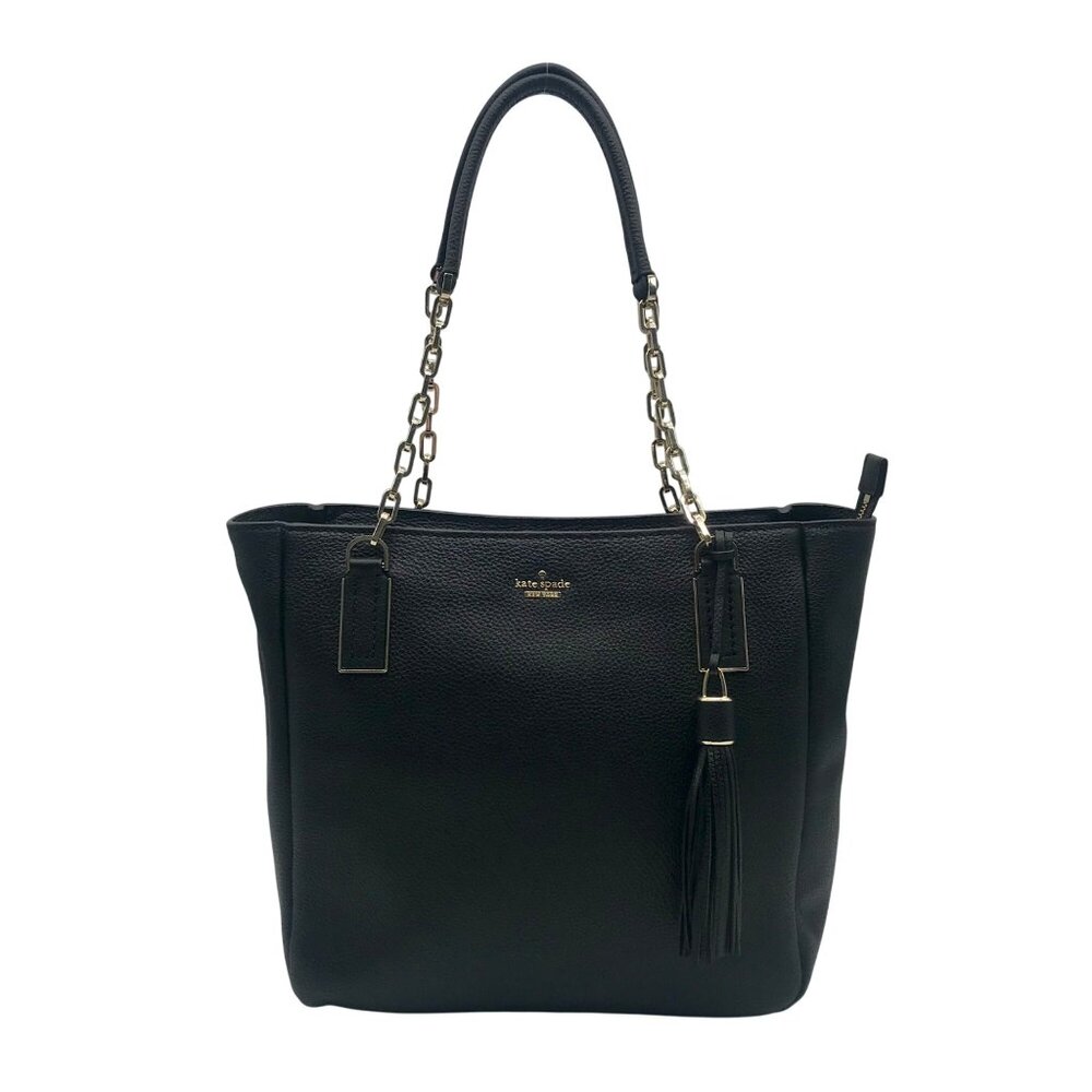 Kate Spade New York Black Leather Kingston Drive Vivian Tote Bag - Picture 1 of 10
